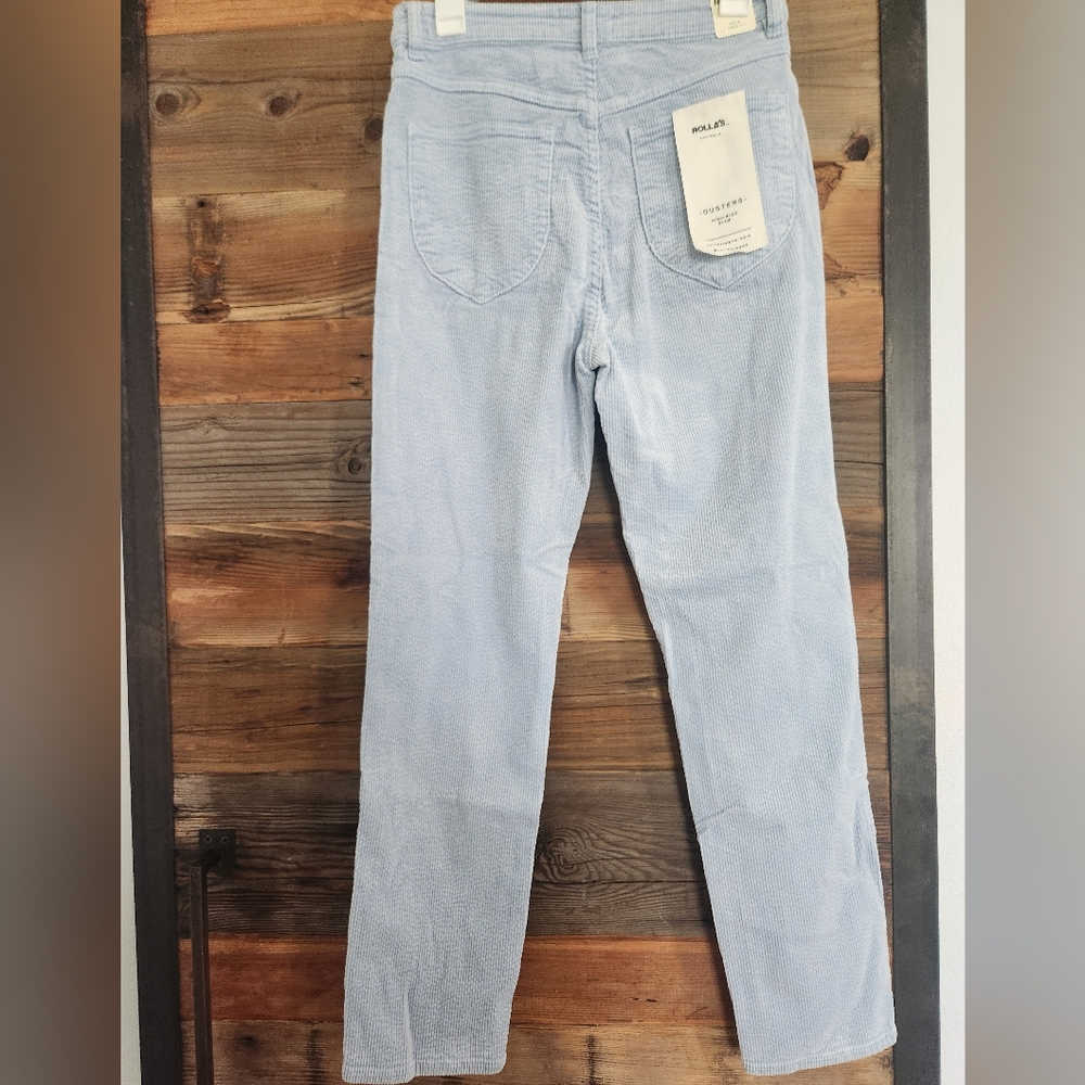 NWT Rolla's Sky Blue Cord Dusters High Rise Slim Pants Size 30 - Picture 6 of 6